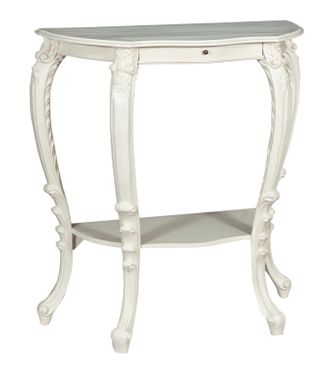 Biscottini International Consola De Madera En Acabado Antiguo Blanco Hecha En Italia