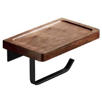 OEM Portarrollos De Papel Higi&eacute;nico Con Estante C&oacute;ncavo Y Fijaci&oacute;n A La Pared Para Estante De Madera (autoadhesivo O Atornillado) - Para Cocina Y Ba&ntilde;o - C