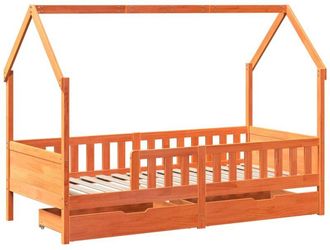 vidaXL Kids Bed Frame with Drawers without Mattress 90x190 cm Single Solid Wood vidaXL