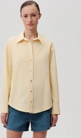 Exquise Jewel Cotton Shirt in Light Yellow at Nordstrom, Size X-Large