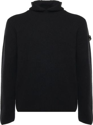 Moncler x Jil Sander geribbelde hoodie - Zwart