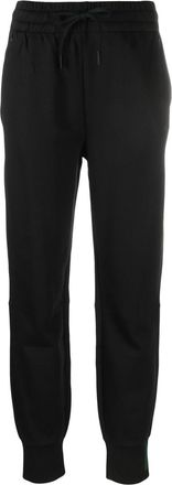 Lacoste logo-print track pants - women - Elastane/Cotton/Polyester - 40 - Black