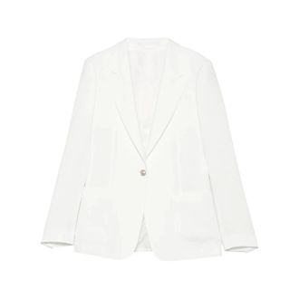 Tagliatore Blazers, female, White, Size: 2XS Single-button Blazer
