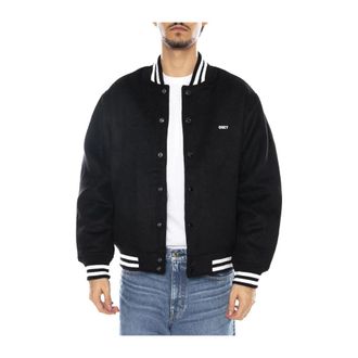 Obey Exclusive Icon Jacket - Heren - Bomber jackets - Zwart - S - Wol - Jassen
