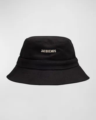 Jacquemus Men & apos;s Gadjo Bow Bucket Hat