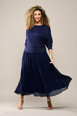 Mart Visser Aylene Sequin Trui Navy Maxi