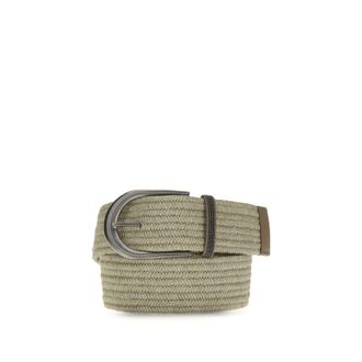 Brunello Cucinelli Beige Linen Regular Womens Belt
