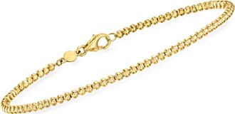 RS Pure by Ross-Simons Italian 2mm 14kt Yellow Gold Bead Bracelet