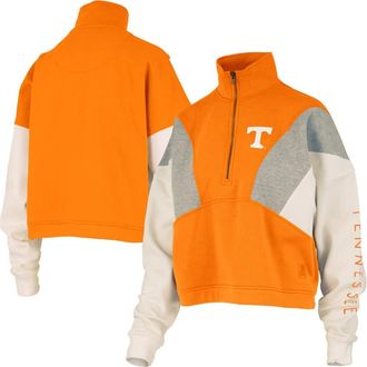 Pressbox Womens Pressbox Tennessee Orange Tennessee Volunteers Ferrara Color Block Quarter-Zip Sweatshirt at Nordstrom, Size Xx-Large