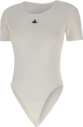 Vivienne Westwood Tops, Dames, Wit, S, Katoen, Cap Sleeve Bodysuit