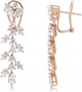 Allurez Marquise Lab-Grown Diamond Chandelier Earrings 14K Rose Gold (4.25ct)