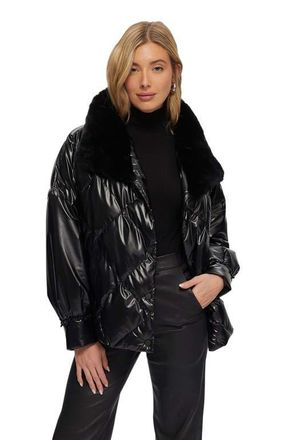 Gorski Quilted Jacket With Genuine Shearling in Black at Nordstrom, Size Large