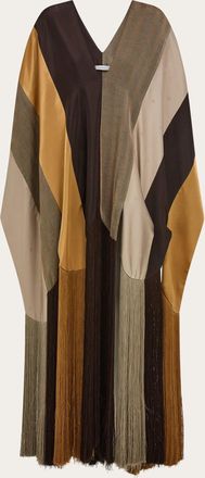 Ferragamo Women Patchwork poncho Brown