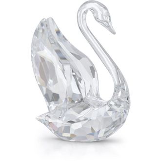 Swarovski Signum Cigno Piccolo, Oggetto Decorativo con Personaggio in Cristalli Bianco - Swarovski
