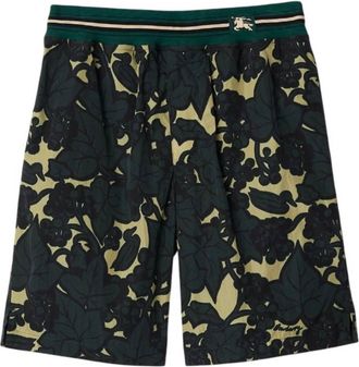 Burberry Ivy and Duck Motifs Nylon Shorts, Size XX-Small