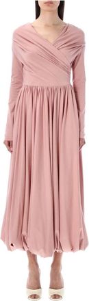 Philosophy di Lorenzo Serafini Midi-jurk van katoenmix - Dames - Casual kleedjes - Roze - XS - Katoen - Kleedjes