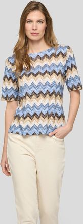 Rabe T-Shirt RABE, Damen, Gr. 36, cappuccino, Jersey, Obermaterial: 50% Baumwolle, 50% Viskose, bedruckt, gemustert, normal h&uuml;ftbedeckend, Rundhals, Shirts