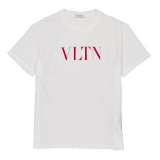 Valentino Mens Logo-Print Cotton T-Shirt, Size Medium