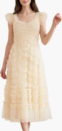 Needle & Thread Amara Backless Dress in Lemon Sorbet at Nordstrom, Size 16