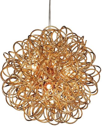 Netlighting Stella 6 Light Ribbon Ceiling Pendant Copper G9