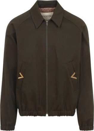 Valentino Garavani Vltn Bomberjack - Heren - Bomber jackets - Groen - XL - Katoen - Jassen