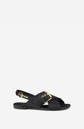 AGL Summer Criss Cross Sandal in Black Nappa at Nordstrom, Size 40.5