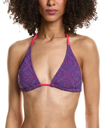 Johnny Was Eyelet String Bikini Top