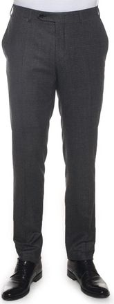 Canali Slim Fit Geruite Wollen Broek - Heren - Nette broeken - Grijs - L - Wol - Broeken