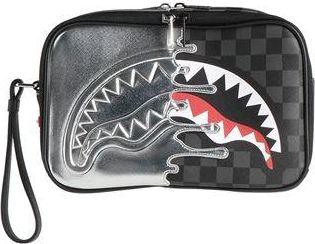 Sprayground SILVER SIDE DRIP BLACK CHECK BRICK TOILETRY