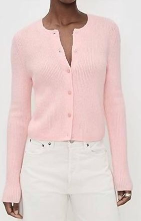 Daze Muse Knit Cardigan In Think Pink
