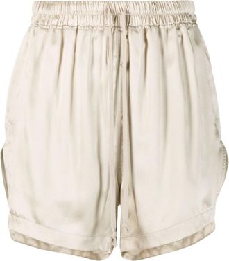 Rick Owens drawstring silk shorts - women - Silk - 42 - Neutrals