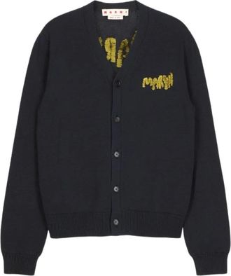 Marni Blauwe Katoenen Vest - Heren - Vesten - Blauw - M - Katoen - Truien & Vesten
