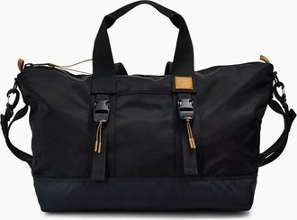 Timberland Mens Nylon Weekender Boston Bag with Patch - Black - Size: ONE size