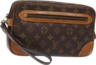 Louis Vuitton Pre-owned Clutches, female, Brown, Size: ONE SIZE Pre-owned Canvas clutches