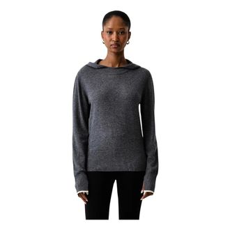 Pinko Maglione con cappuccio in lana - - Knitwear - Donna - Grigio - XS