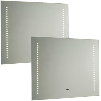 Loops 2 PACK IP44 LED Bathroom Mirror 50cm x 60cm Vanity Light IR Switch Shaver Socket | Size: 50 cm x 60 cm