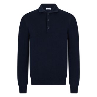 Malo Tops, Heren, Blauw, M, Kasjmier, Elegante polo