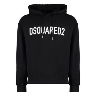 Dsquared2 Hoodies, male, Black, Size: XL Logo Print Hoodie
