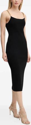 Michael Michael Kors Abito midi con spalline con catena - Nero