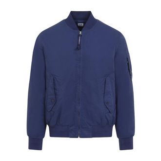 C.P. Company T-Flatt Padded Bomberjack - Heren - Bomber jackets - Blauw - S - Leer - Jassen