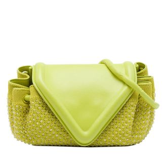 Bottega Veneta Pre-owned Bottega Veneta Small Beaded Crochet Knit and Leather Beak Crossbody Ladies QAGOKZHT7Z1UFAM6