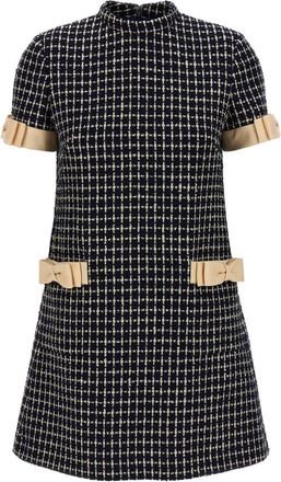 Valentino Navy Blue Boucl Dress