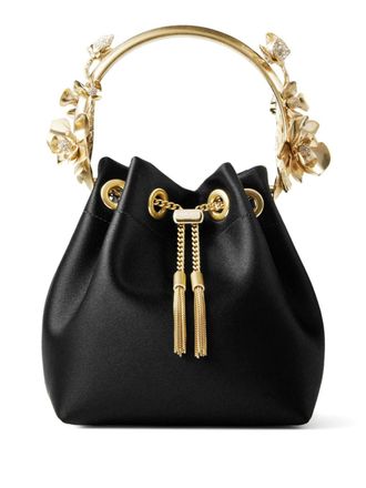 Jimmy Choo London Borsa Bon Bon con applicazione - Nero