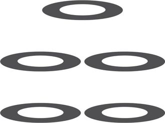 vidaXL Flat Tree Rings 5 pcs Black &Oslash;40 / 70 cm Steel Vidaxl