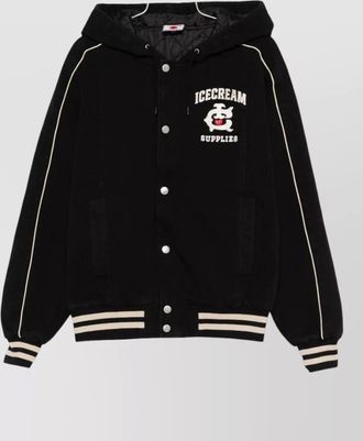 Icecream hooded cotton bomber jacket