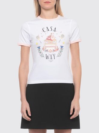 Casablanca Slim Fit Cotton T-Shirt with Graphic Print and Contrast Trims