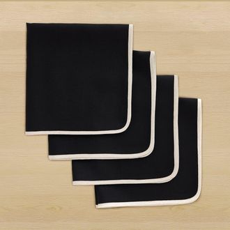 Solino Home Linen Dinner Napkins - Kensington, 20 x 20 in Black at Nordstrom, Size Large