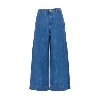 Max Mara Wide Jeans, female, Blue, Size: 4XS Astice Wide Jeans