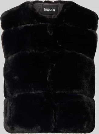b.young B.Young Regular Fit Weste aus Kunstfell Modell Askana in Black, Größe 34