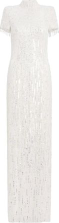Jenny Packham Madeleine jurk met kralen en pailletten - Wit